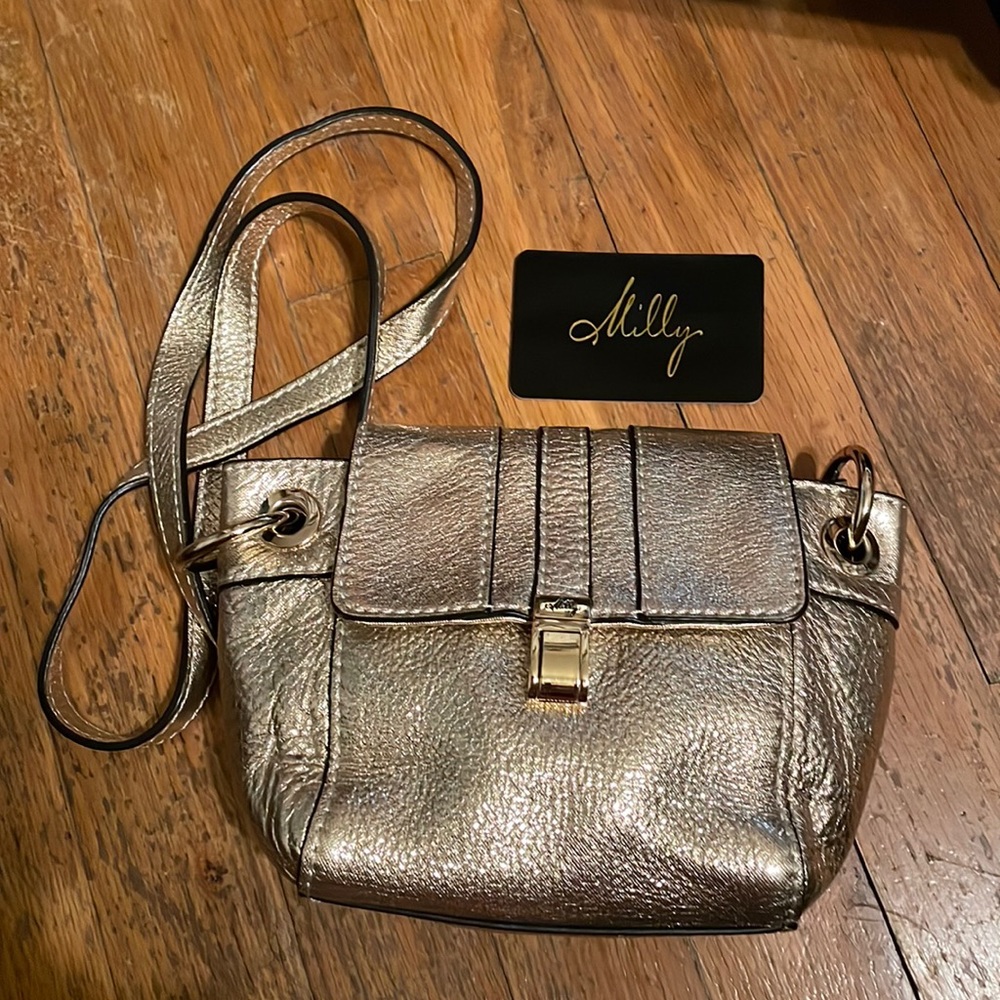 Milly NY Metallic Gold Crossbody